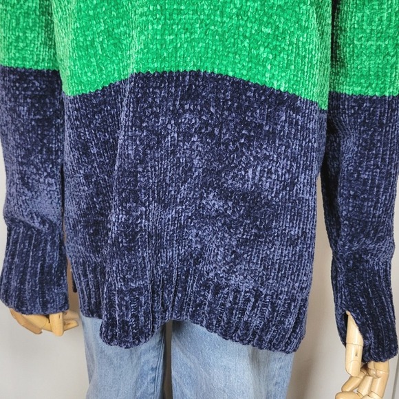 Aerie Offline Colorblock Oversized Sweater Soft Plush XXS Fall Sweater Winter - Picture 2 of 11